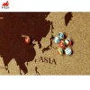 engrave or print cork map with cheap price for home decoration painting background wall travel business tracking notes
