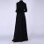 Import ethnic plain black abaya kaftan long dubai islamic clothing modern muslim dress from China