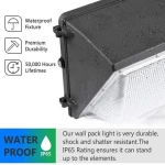 Europe Led Wall Pack Light 120W 16200lm photocell controlled Dusk to Dawn 5000K Commercial Outdoor Triangle Wall Light