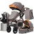 European standard  high quality baby doll pram leather  baby stroller with car seat Export to oversea Market