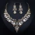 Import Exaggerated Crystal Pearl Jewel Necklace Earring Set Bride Banquet Female Accessories from China