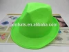 Excellent quality wholesale custom logo green summer hat fedora