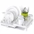 Import Extend Expandable Dish Drying Rack and Drainboard Set Foldaway Integrated Spout Drainer Removable Steel Rack and Cutlery Holder from China