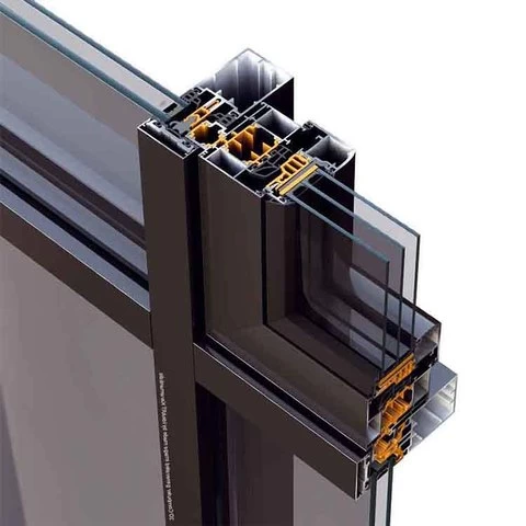 Extrusion Curtain Wall Profile Black Anodized Polished Aluminum Is Alloy 6000 Series Free Sample ±0.15mm CN;GUA SHENGYU XINGDA