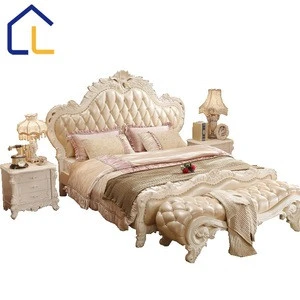 Factory directly supply classic king size bedroom set/ Italian hand carved wooden bedroom furniture