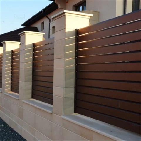 factory directly supply outdoor no dig aluminum slat fence panels private garden aluminum fence