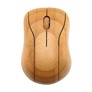 Factory personalized laser engraving logo bamboo wireless mouse for Windows Mac