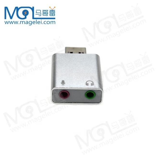 Factory Price High Quality External Aluminum Alloy USB Interface Sound Card 7.1 Channel Audio Interface Plug and Play Sound Card