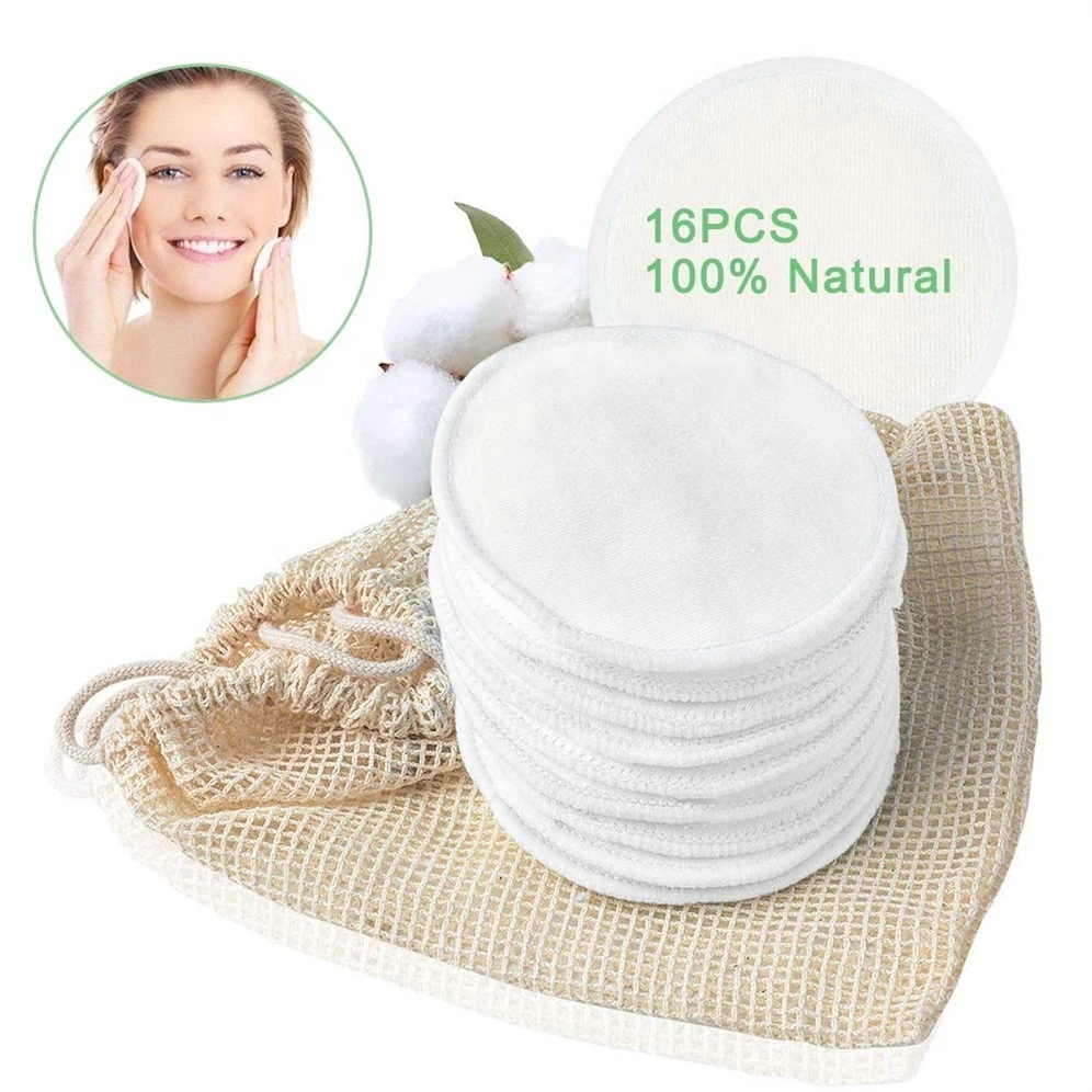 Factory Price Makeup Remover Pads with Bamboo Jar Holder Cotton Buds Swab Bamboo Cotton Cosmetic Remover Pads Reusable Cotton P