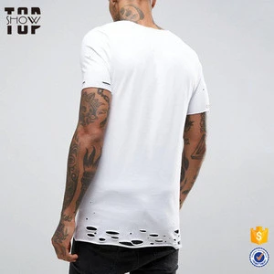 Factory price new distressed t shirt with pocket online shopping india design for men