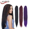Factory price synthetic hair extensions 24inch 130g 3d cubic twist crotchet braids