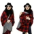 Import Fancy Red and Black Plaid Woven Big and Stoles With Fur Trim Fashion Wool Shawl from China
