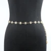 Fashion Alloy Diamond Crystal Waist Chain Rhinestone Flower Belt Body Waist Chain For Girls