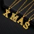 Import Fashion gold plated women A_Z initial letter alphabet Stainless Steel necklace Zinc Alloy necklace pendent jewelry from China