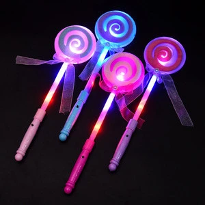 Fashion Kids flashing LED Light-Up rainbow Lollipop Flashing Light Stick