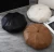 Import Fashion pu model design solid faux leather beret cap leisure painter leather beret for women from China
