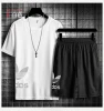 Fashion Style Black and White  Quick Dry Polyester  Mens Sportswear Suits