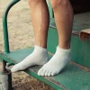 Fashionable Invisible Breathable Men Cotton Toe Socks