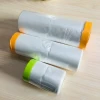 fast shipping cheap pre-taped cover car painting protection film house masking tape film with paper self adhesive