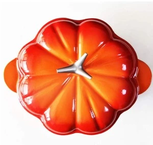 FDA Halloween pumpkin shape round glazed stoneware casserole dish / wholesale ceramic pie plate with lid