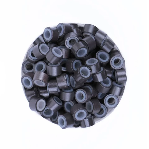 FH hair extension tools wholesale brown silicon nano micro ring links beads micro rings tube