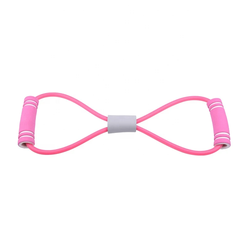 Figure 8 Fitness Resistance Band With Handles Workout Chest Arm And Shoulder Stretch Bands