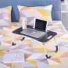 Foldable laptop table Bed Table Portable Multi-Function Lap Bed Tray Table with Cup Slot