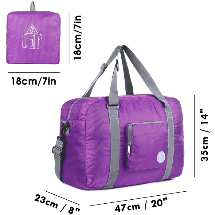 Foldable Travel Duffel Bag Luggage Sports Gym Bag Water Resistant Nylon