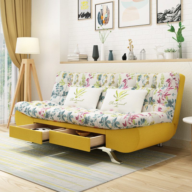 Buy Folding Sofa Bed With Storage Function Modern Fabric Folding Sofa ...