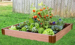 Food grade safe WPC Raised Garden Bed 4inch x 4inch x 5.5inch - 1inch profile