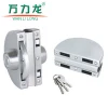 frameless stainless steel semicircle sliding glass door lock with computer/laser key