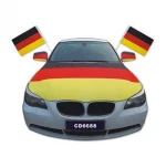 free sample chuangdong high quality  advertisement polyester football fibre engine hood cover flag