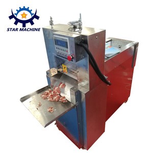 Frozen Beef Roll Slices Cutting Machine|Chilled Mutton Slices Chopping Machine|Freezing Meat Roll Pieces Cutter Machinery