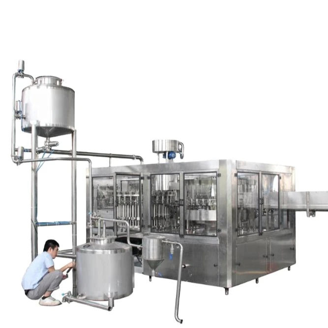 Full auto small bottle fruit juice making processing bottling plant / hot filling packaging machine price