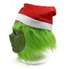 Funny Grinch Stole Christmas Cosplay Party Mask Hat XMAS Full Head Latex Mask With Further Adult Costume Grinch Mask Props
