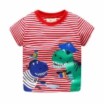 Funny Striped Hot Sale Nice Cartoon Childrens Plain White T Shirts Funny Kids Boys Kids T Shirts