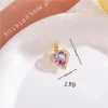 G018 Korean Light Luxury Heart Necklace Pendants 18K Gold Brass Colorful Angel Wings Ocean Heart Necklaces Pendant Supplier