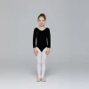Girls Toddler Black Long Sleeve Velvet Ballerina Leotard Training Dancewear