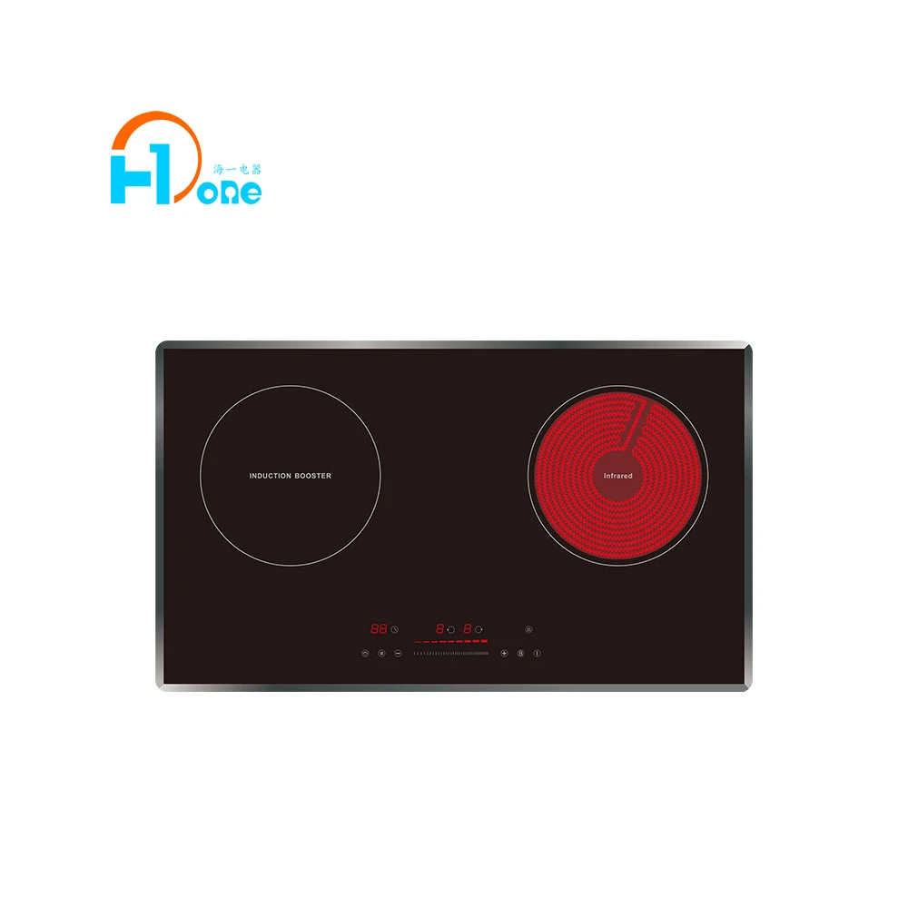 Glass Infrared Induction Cooker Double 220v 3500w Hybrid Induction Stove Cooktop H-one Ceramic Free Spare Parts Household Hotel