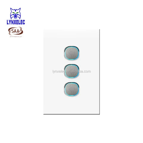 Glass panel 250V 16A 2 way push button switch