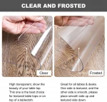 Glass Tablecloth Transparent PVC Table Cloth Dining Rectangular Table Cover Matte Clear