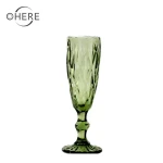 Glassware in china Factory price black pressed Champagne white wine glass Coloured goblet ripple wine glassware for wedding gift