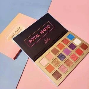 Goovitor Royal Mario Luxury eye shadow palette Beauty Makeup Palette Matte Shimmer Eyeshadow Cosmetics Gold Peachy Collection
