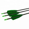 Green Pure Carbon Shaft Arrow 4-5 Shield Turkey Feather Traditional Bow Carbon Arrow