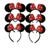 Hair Accessories Minnie/Mickey Ears Solid Black&Bow Headband Boys Girls Headwear for Birthday Party or Celebrations