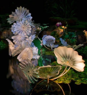 Hand Blown Glass Flower Chihuly Glass Art Crafts for Garden Decoration
