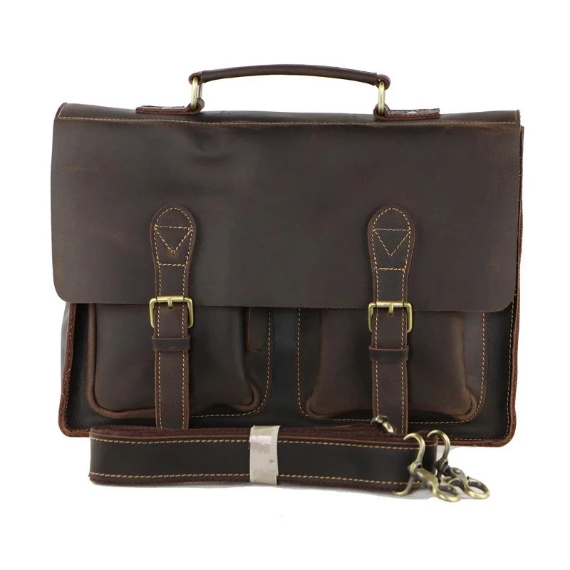 Handbag Men&#x27;s Leather Bag Genuine Leather Briefcase for short business trip