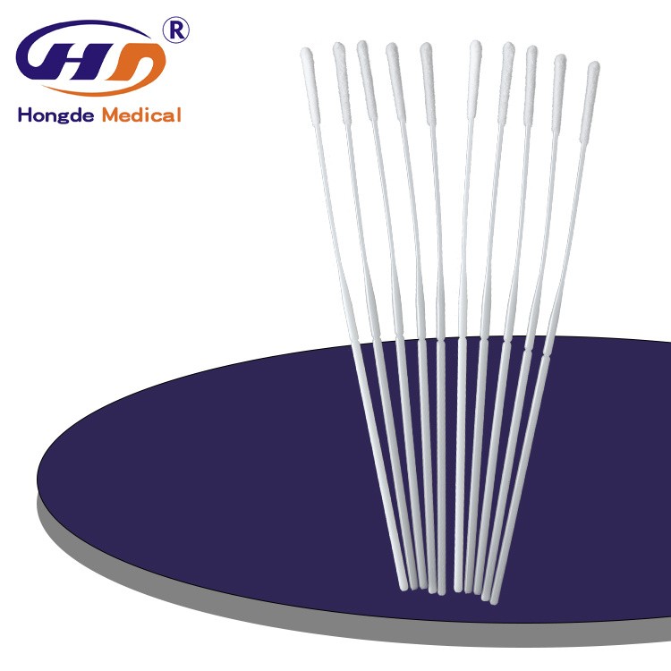 HD5 Disposable Flocked Specimen Collection Sampling Nasal Nasopharyngeal Oral Test Sterile Medical Swab Stick