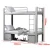 Import Heavy steel metal hostel dormitory bunk bed with wardrobes and stairs from China