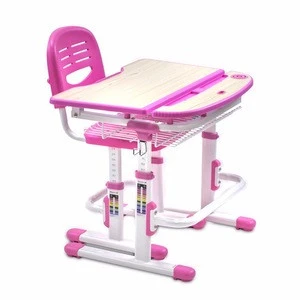 Height Adjustable , Children Desk and Chair Set, School Desk Combo